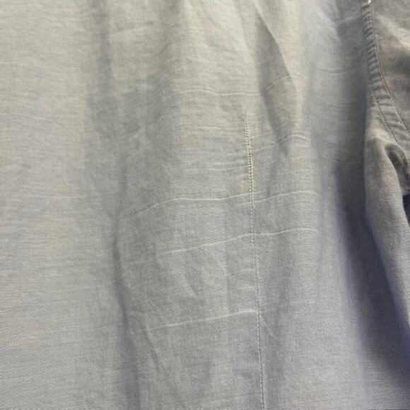 John Varvatos Men's Long Sleeve Button Up Casual Old Money Minimalist Blue Sz M - Picture 7 of 8